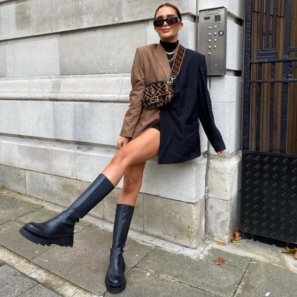 Zara Leather Lug Sole Boots - Blogger Favorite - Picture 2 of 9